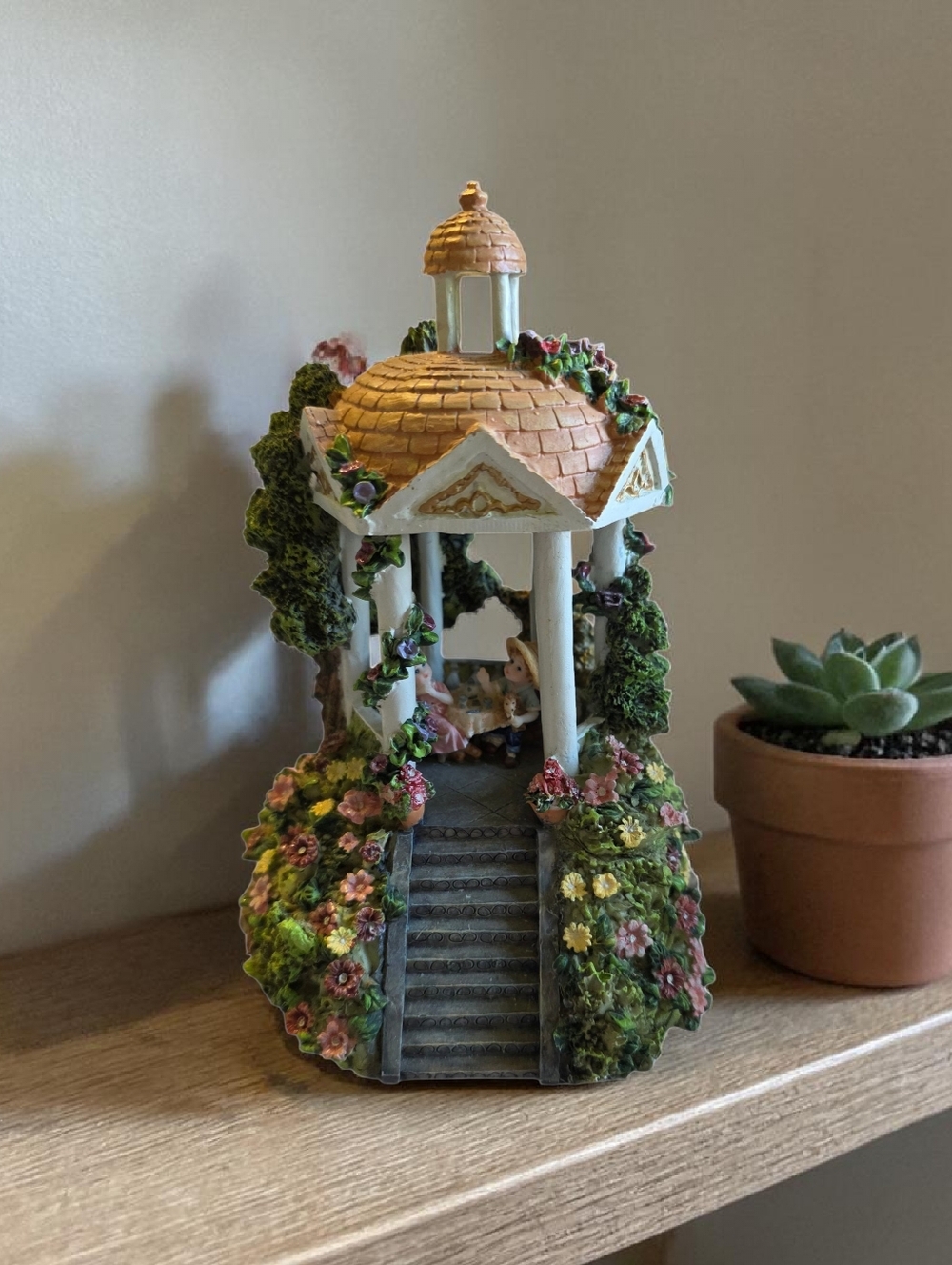 Musical Floral Garden Gazebo Figurine